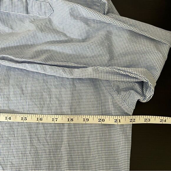 The Mens Store Bloomingdales Dress Shirt Mens 16-32/33 Blue White Regular Fit - Picture 10 of 11